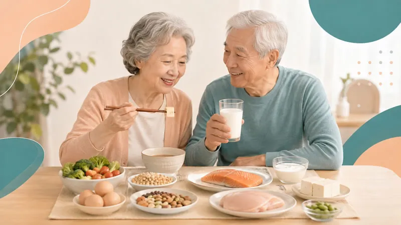 銀髮族蛋白質怎麼吃?份量換算表、三餐分配與一日菜單範例